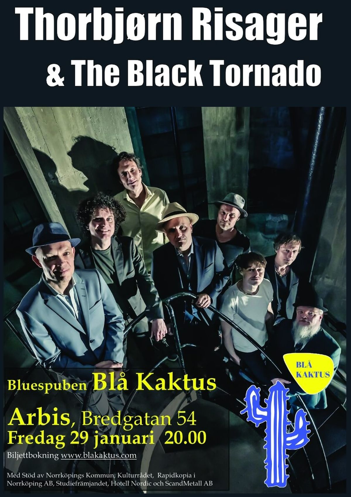 Affisch: Thorbjörn Risager & The Black Tornado