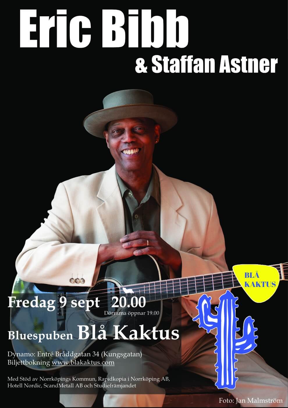Affisch Eric Bibb 2022-09-09