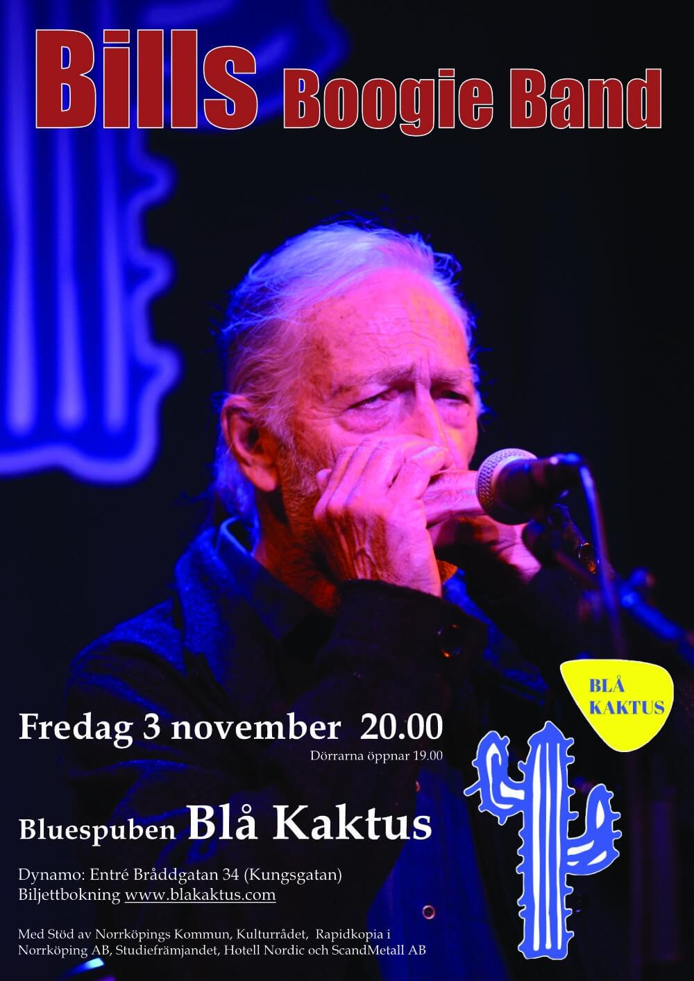 Affisch Bills Boogie Band 2023-11-03